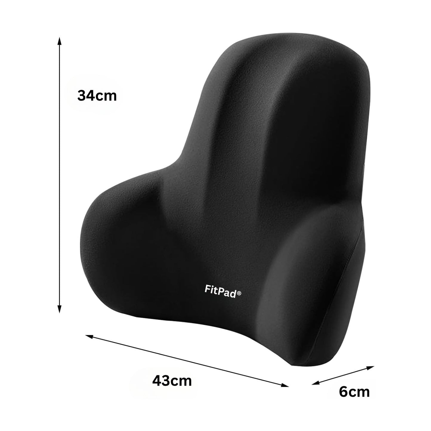 Almohadilla Lumbar FitPad® (Soporte Para Sillas, Asientos y Muebles)