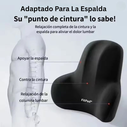 Almohadilla Lumbar FitPad® (Soporte Para Sillas, Asientos y Muebles)